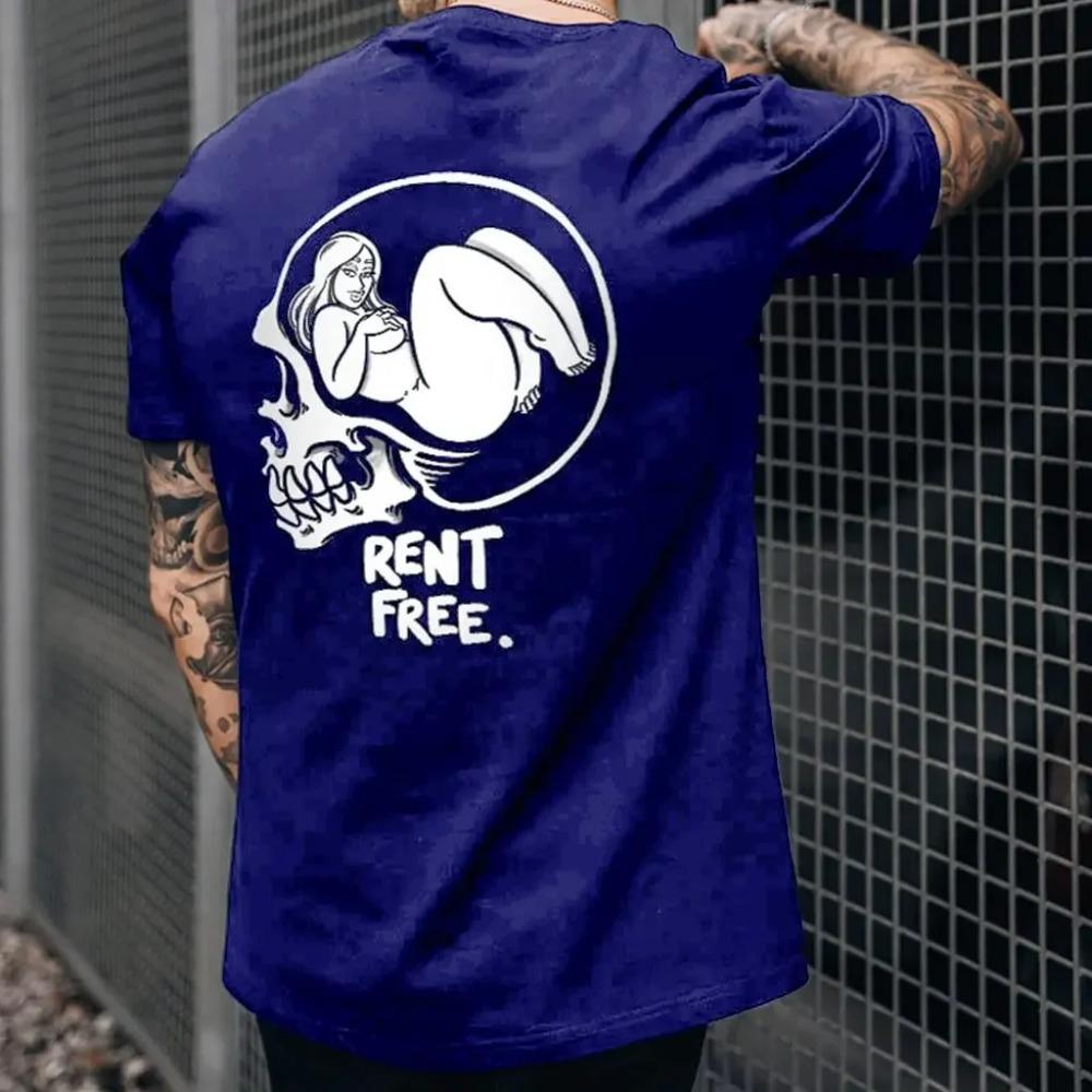 

Fashion Men s Summer Breathable New Weird Pattern Trend Element Printed T-shirt 3D Printed Quick Drying Material Casual Short XXXXXL синій