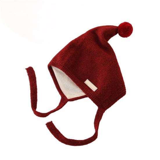 Kinderhut Plüschball Deko Schnürung Warm Elastisch Wintermütze Bequem Locker