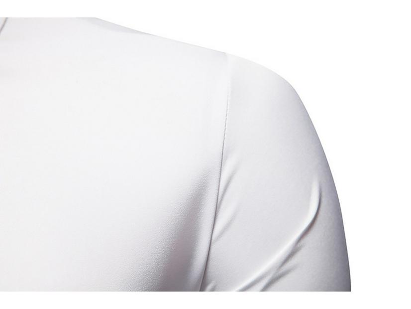 European Hollow-Out Asymmetrical Embroidered Men's Long Sleeve Western Shirt