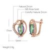 Kienl  Trend  Rose Gold Color Heart Drop Earring For Women Shiny Colorful Natural Zircon Accessories Daily Fine Jewelry