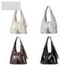 Tote Bag Punk-style Motorcycle Bag Crossbody Single-shoulder Bag Women's Retro Half-moon Handbag