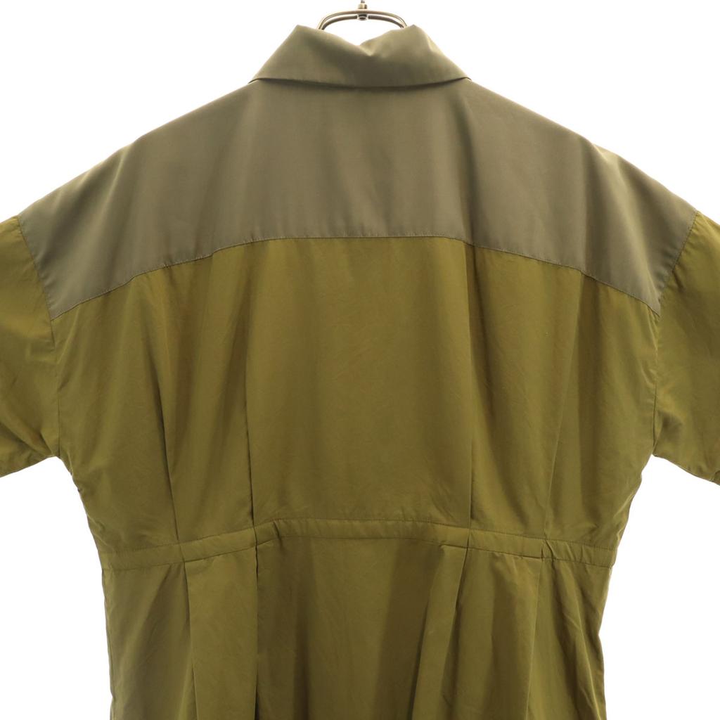 Fred Perry Short Sleeve Long Dress 8 Khaki Women Used
