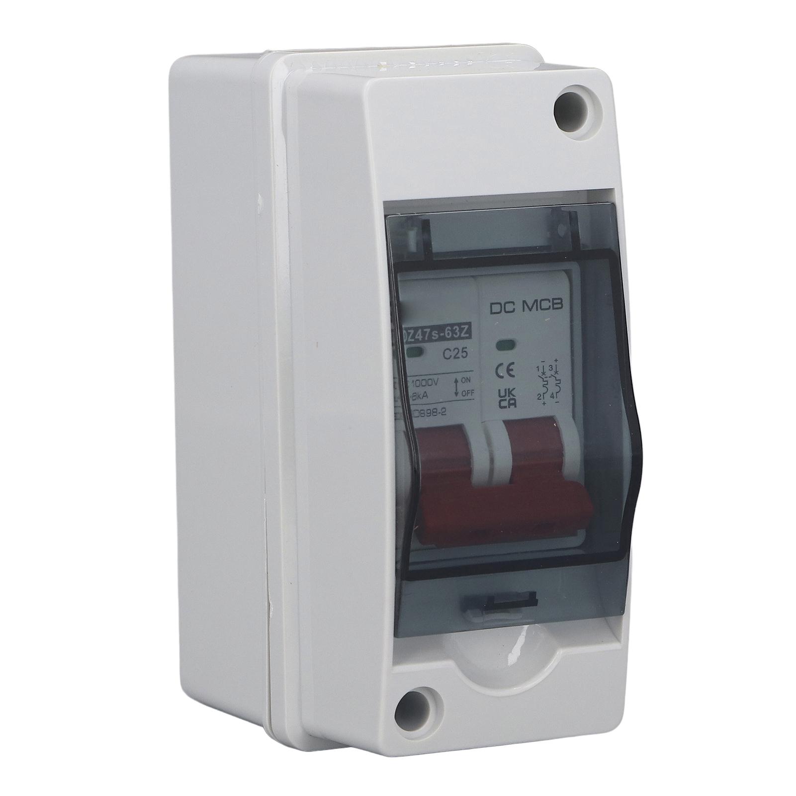 

2P Photovoltaic System DC Miniature Circuit Breaker Solar IP65 Waterproof PV Disconnect Switch DC1000V 25A