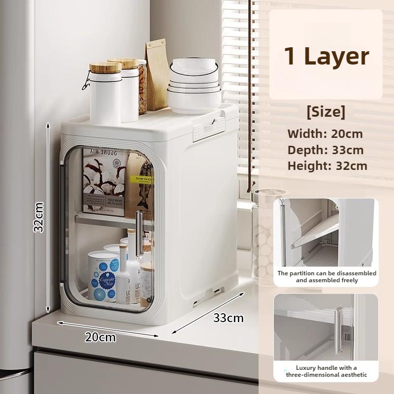 Foldable Storage Box Living Room Movable Storage Cabinet Kitchen Multifunctional Organize Box Home Organizing Accessories
