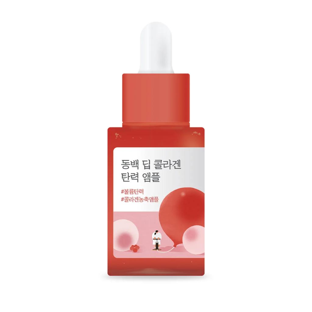 ROUND LAB Camellia Deep Collagen Firming Ampoule 30ml, Anti-Aging, Moisturizing, Korean Cosmetics, Kbeauty, Sample