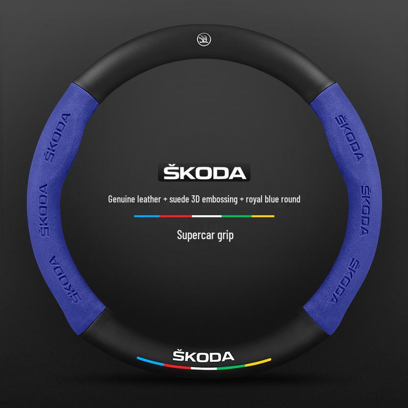 Steering Wheel Cover for Skoda: Octavia, Kamiq, Kodiaq GT, Superb, Karoq, Scala
