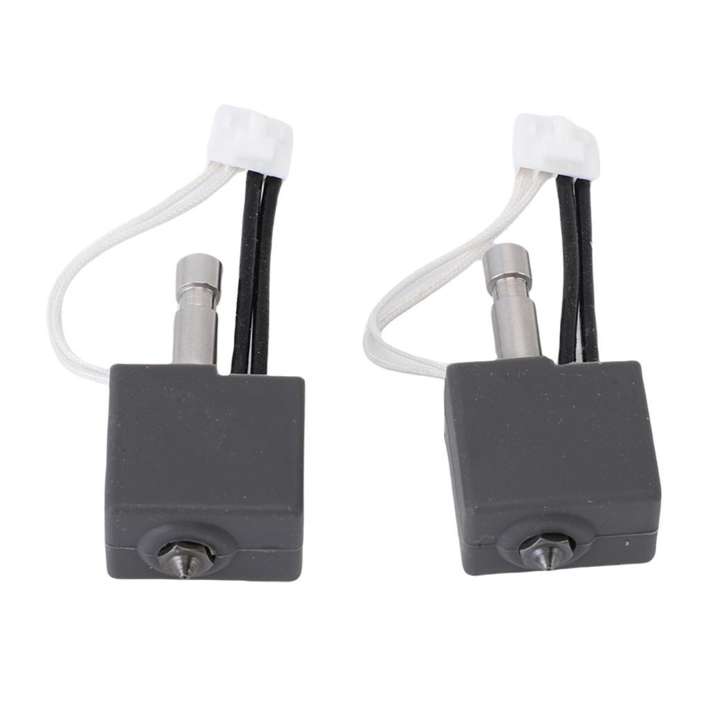 2Pcs 3D Printer Hotend Kit Replacement for Anycubic Kobra S1 Combo 0.4mm Hardened Steel Nozzle 200K Thermistor 600 Mm S