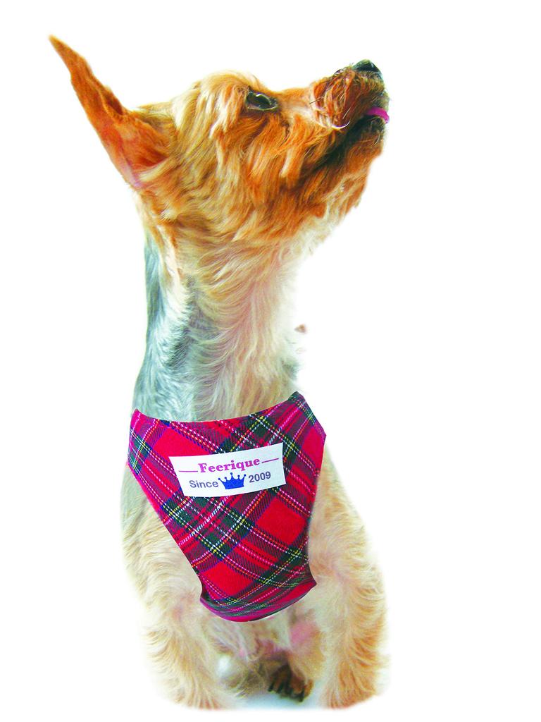 Ferryk Tartan Check Vest Harness Red Size 5