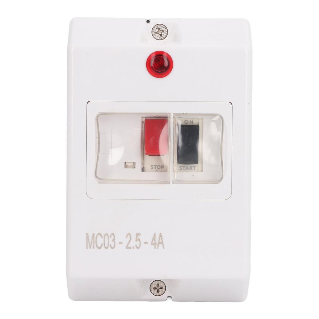 Motor Circuit Breaker IP55 Waterproof Motor Protector Switch with Signal Light 2.5‑4A 230 240V 400 415V 500V 690V
