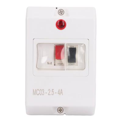 Motorschutzschalter IP55 Wasserdicht Motorschutzschalter mit Signalleuchte 2,5?4A 230 240V 400