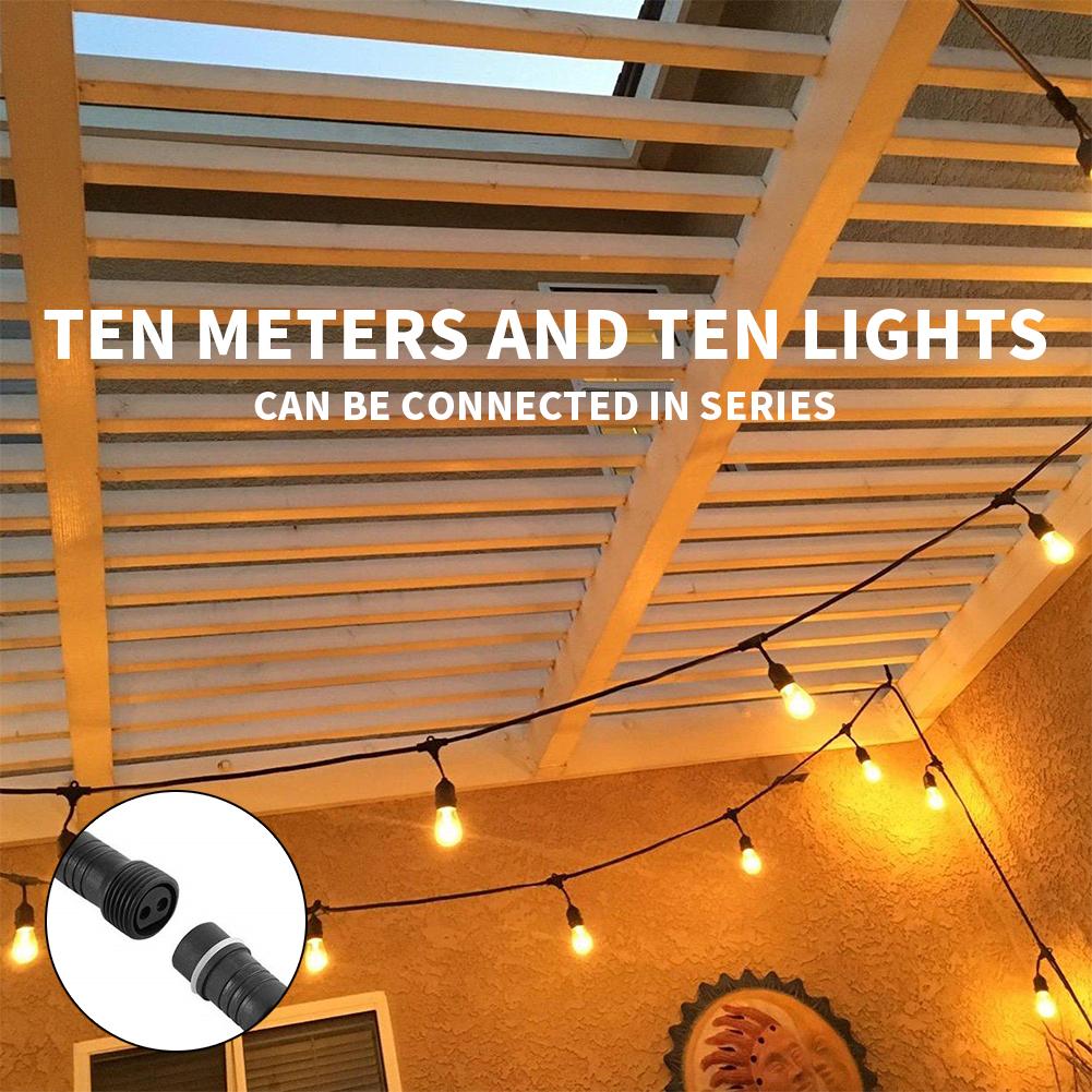 10 великих ліхтарів, які підключаються комерційного класу, водонепроникні зовнішні світлодіодні гірлянди, прикраса для святкового весілля в саду