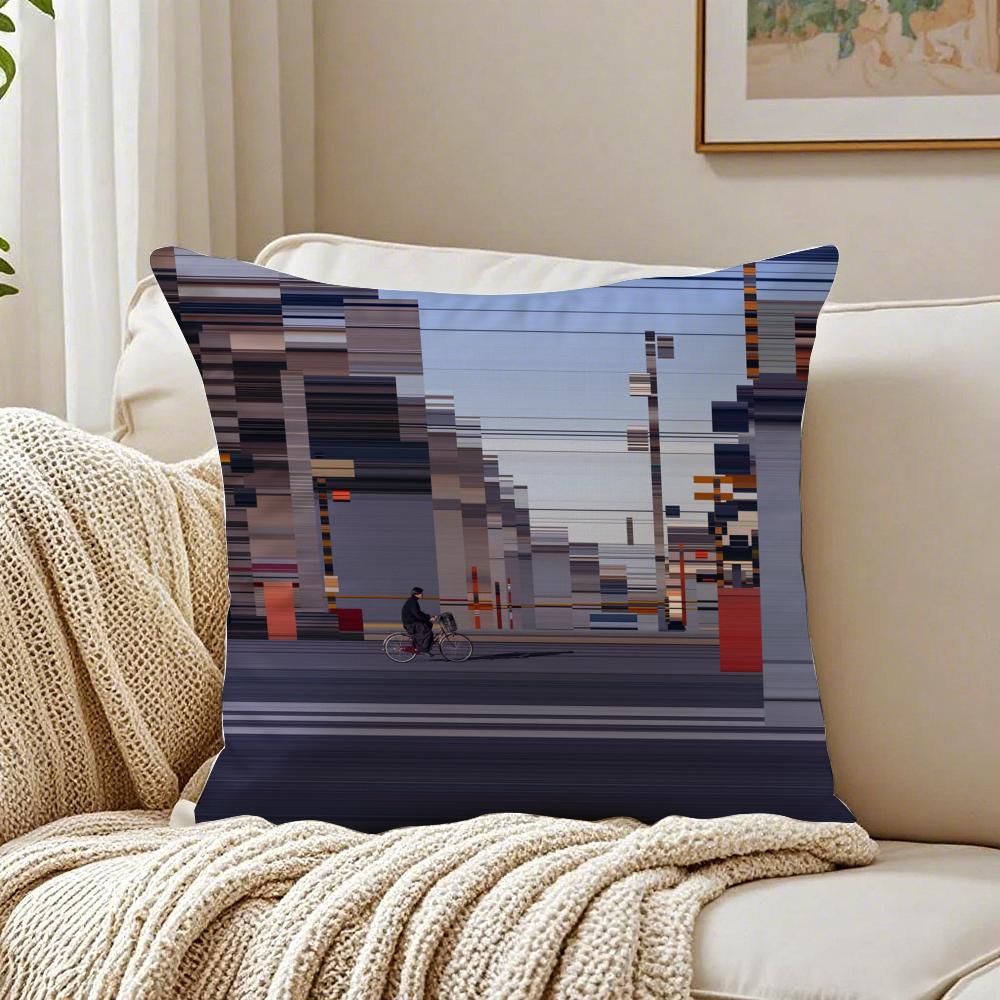 Abstract World Premium Printing Cushion Cover Pillowcase Antidustmite living Room Sofa Decor Cushion Room