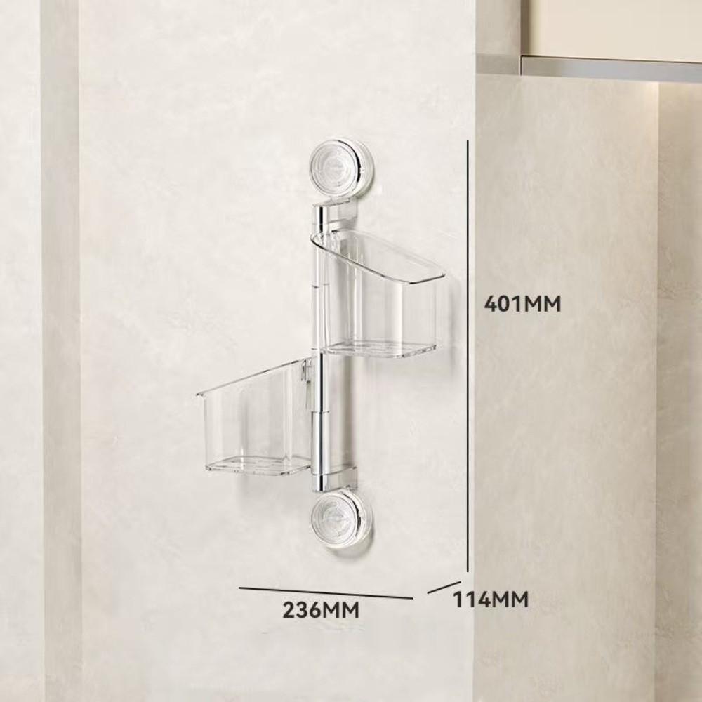 Creative 2-Layers/3-Layers Storage Box Suction Cup Wall-Mounted Hanging Basket Rotatable Multifunctional Storage Basket Kitchen