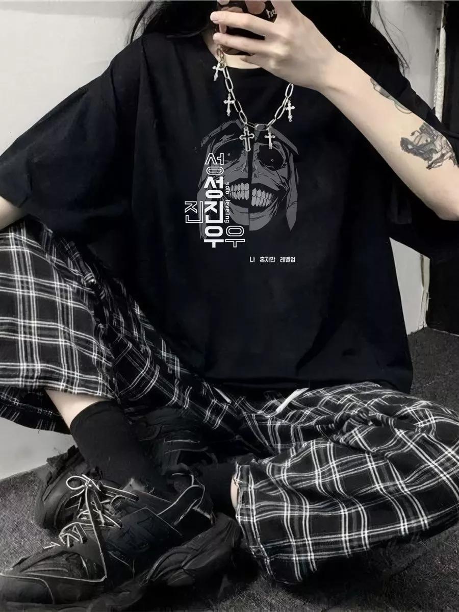 

Black oversized t-shirt with hairdresser print, for salon masters L