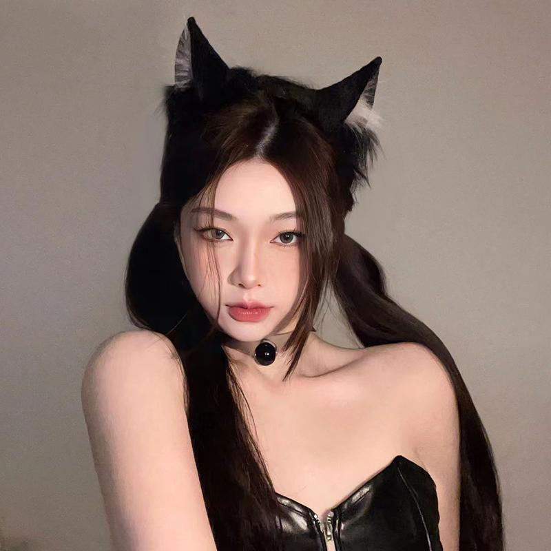 Cartoon Plush Cat Ears Headband For Women Girls Cosplay Hair Band Funny Cute Lolita Hair Hoop Creative Hair Accessories Gifts