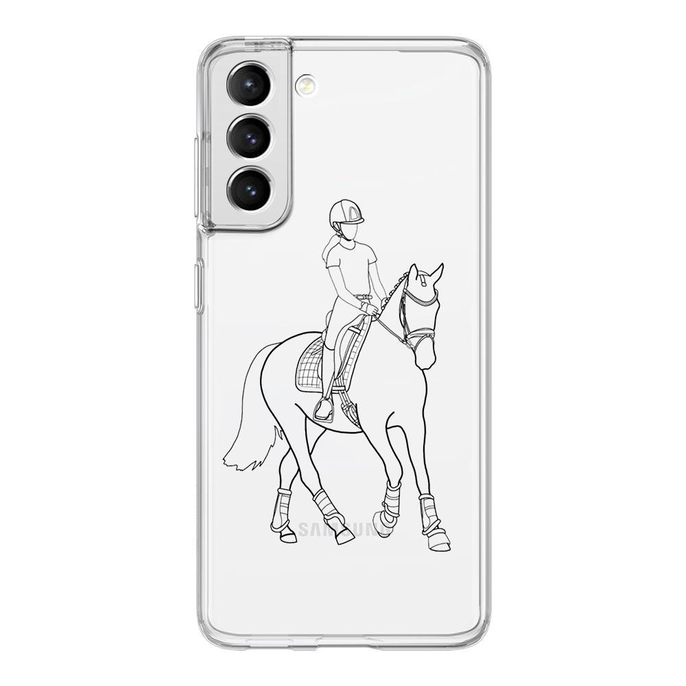 Phone Case For Samsung Galaxy S24 Ultra S23 FE S22 S20 S21 5G S10 S9 Plus S10E S8 Soft Silicone Clear Animal Art Horse Cover