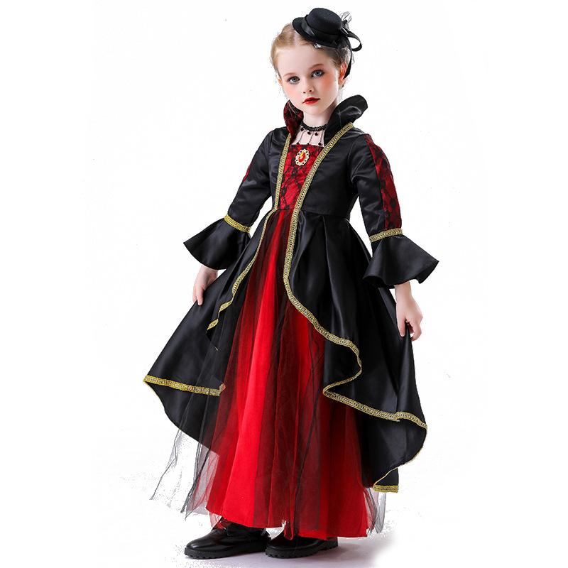Cosplay Halloween Kids Costume Girls Cosplay Princess Dress Witch Dress Sub Show Costume Vampire Costume