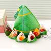 Creative Dragon Boat Festival Yolk Zongzi Pendant Plush Toy - Handbag Doll Gift