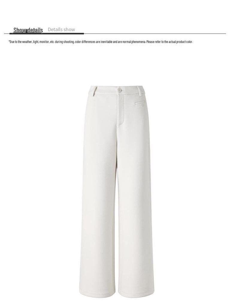 Women's High-Waist Wide-Leg Pants - Solid Color, Slimming & Casual, 2026 Early Spring Collection