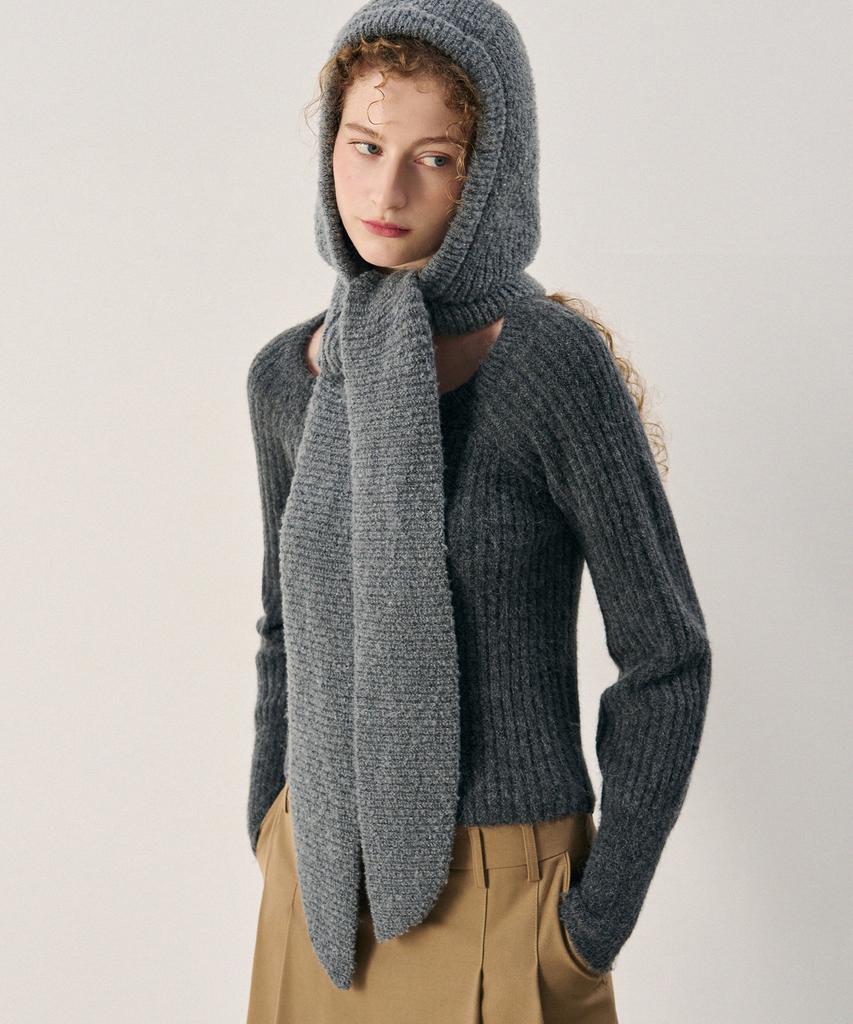 Deuloupisumeon Boucle Tie Muffler Balaclava [Mixed Pink]