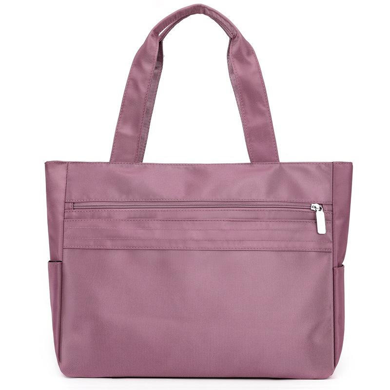 Women's Bag Lightweight Nylon Tote Bag Men Solid Color Shoulder Bag