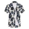 Stylish Men Holiday Short Sleeve T-shirt With Vibrant Hawaiian Floral Patterns