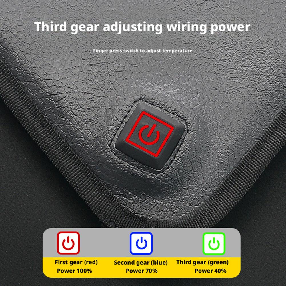 12V Motorcycle Heated Seat Cushion Universal Three-level Temperature Control For Heating Winter Warmer Seat Cover Heated Pa K7J2