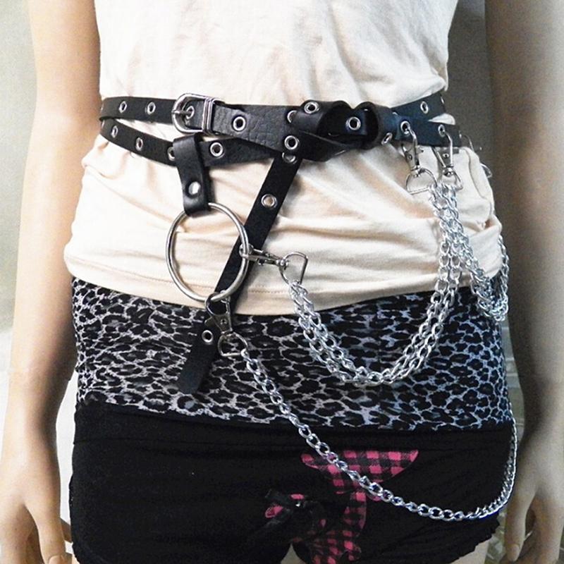 leather chain belt