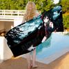 Akame Ga KILLS Anime Microfiber Blanket Quick Drying Beach Towels Oversized Printing Super Absorbent Pool Towel Blanket