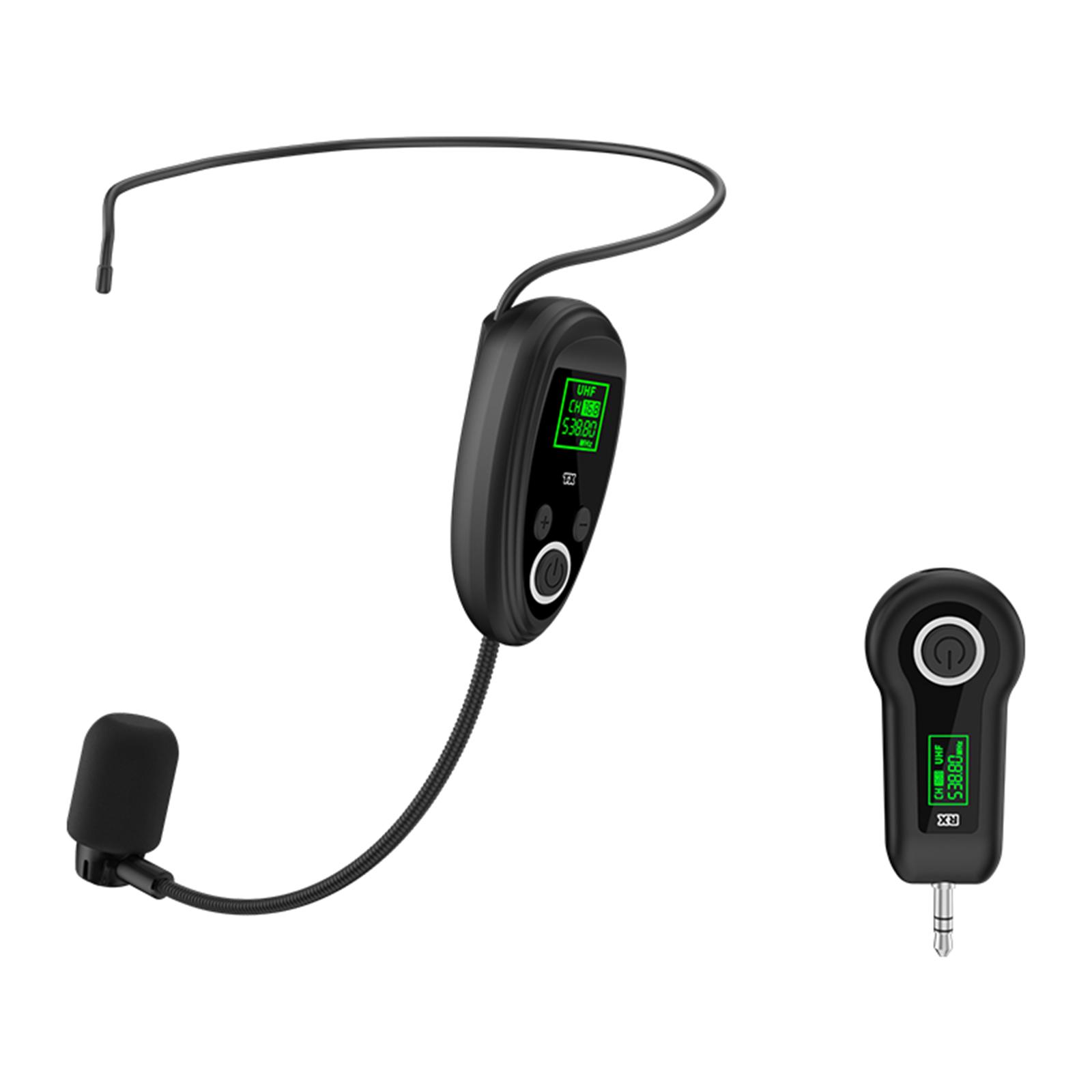 

2.4G Head-Mounted Wireless Microphone Set Transmitter Portable Wireless Microphone System with Receiver Wireless Microphone