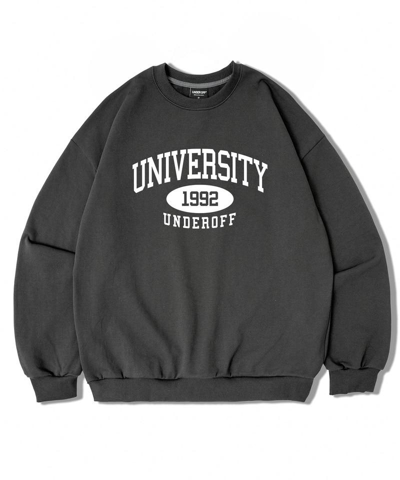 UNDEROFF Authentic Relaxed University Sweatshirt White Blue