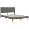 Bed Frame with Headboard Dark Grey 120 x 190 cm Velvet