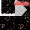 Set Of 2 Flat Printing Curtains Without Rod Heart Pattern Popular Drapes Festival Versatile Durable Polyester Curtain
