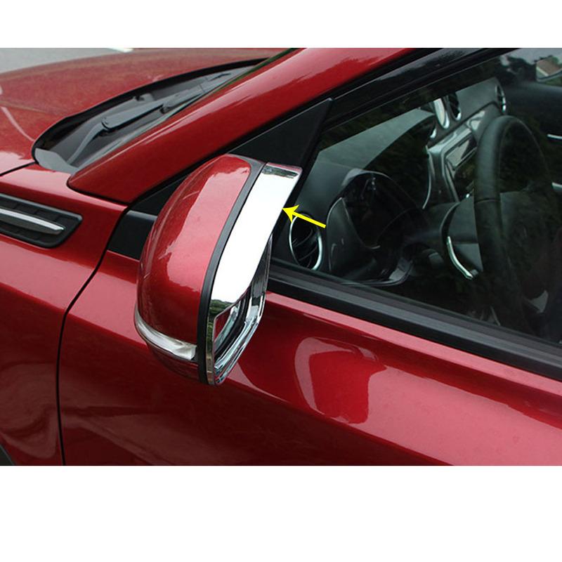 For Suzuki Vitara 2016 2017 2018 Stick Rear View Side Glass Mirror Trim Frame Rain Shield Sun Visor Shade ABS Eyebrow