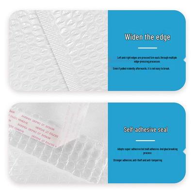 Pearlescent White Self-Adhesive Shockproof Bubble Wrap Packaging Bag