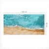 Protective Desk Mat with Beach and Waves Bird's-Eye View Graphics 120X60 Cm