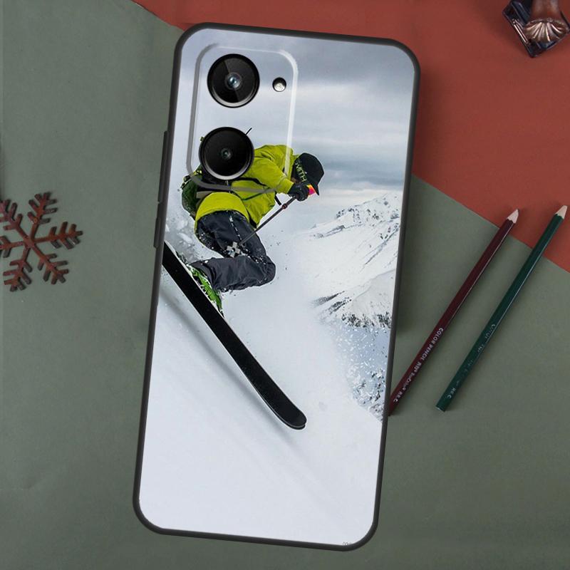 Ski Neige Snowboard Case For Realme C75 C65 C67 C71 C63 C61 C55 C51 C53 C35 11 12 13 14 15 Pro Plus GT6 GT7 Pro