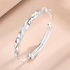 Charms 925 Sterling Silver Bracelets for Women Luxury Original Adjustable Twisted Woven Bangle Bracelet Party Wedding Jewelry