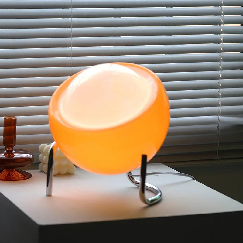 1Pc Medieval Bauhaus Indoor Table Lamp Living Room Bedroom Bedside Glass Creative Decoration Desk Lamp Nordic LED Retro Night Lights