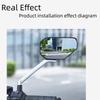8MM Rear View Mirror Bike Cycling Clear Wide Range Mirror Convex Rearview Mirror Cycling Electric Bicycle Accessories