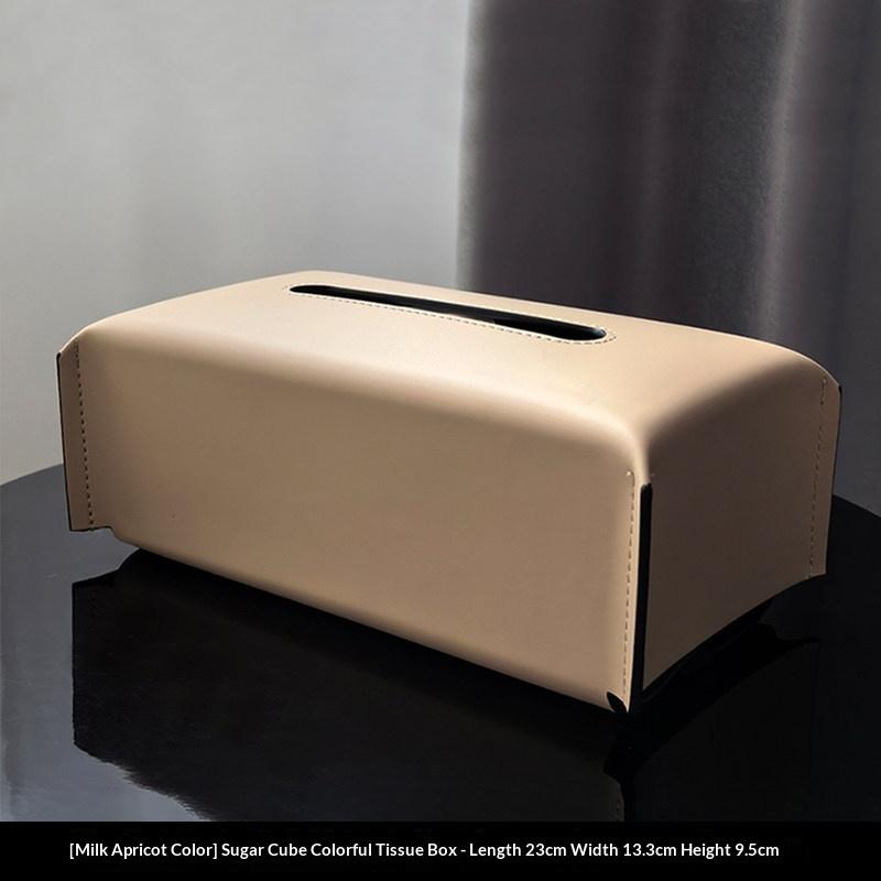 

Luxury Tissue Box Leather Napkin Case Paper Cover Living Room Tissue Paper Holder Desktop Home Tabletop Decoration бежевий