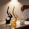 Modern Flame Small Sculpture Resin Home Decor For Living Room And Office Gift