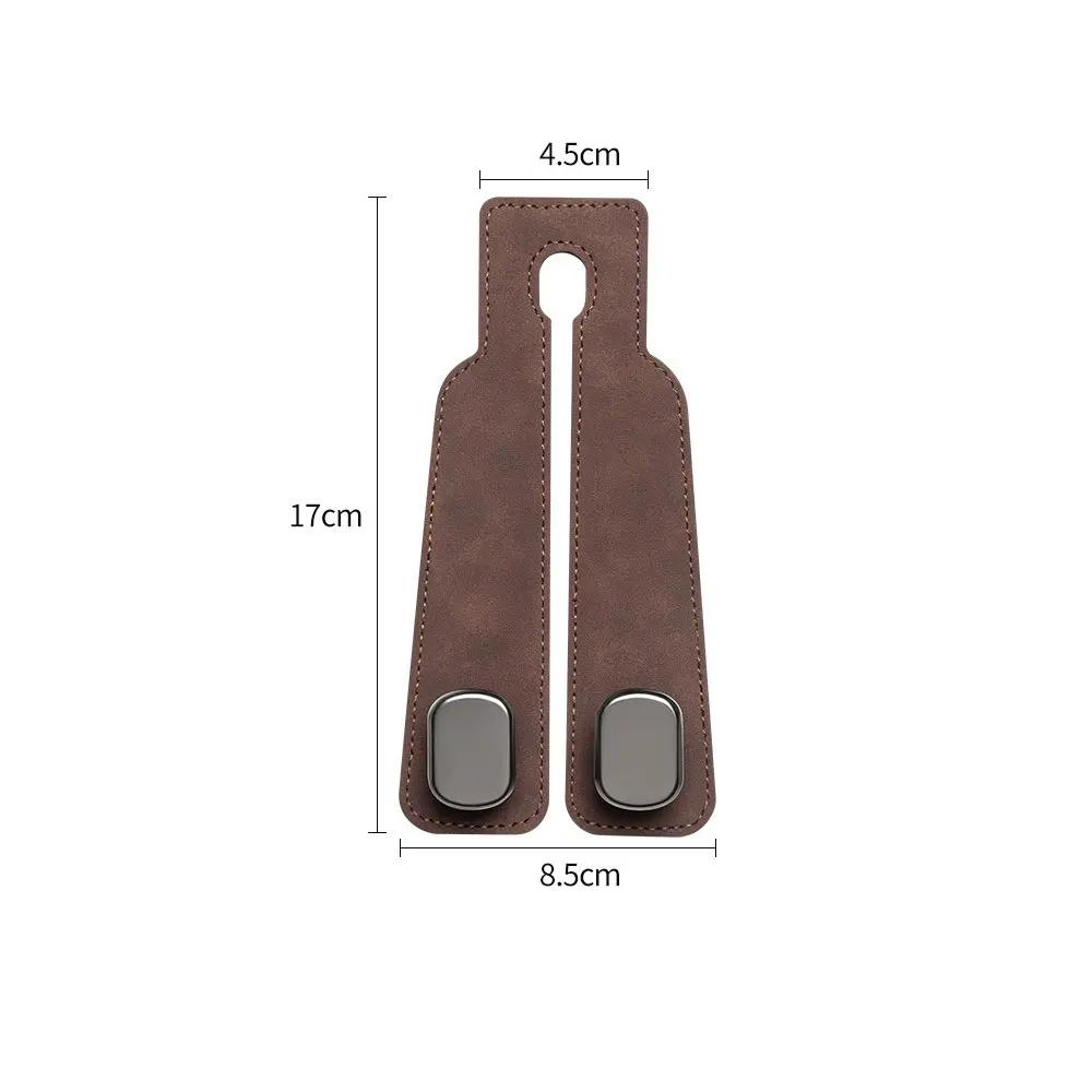 1 buc cârlig pentru tetiera auto, premium în piele de căprioară, scaunul din spate, agățat, cârlig dublu, 20 kg, cârlig mare din aliaj portant, accesorii universale auto