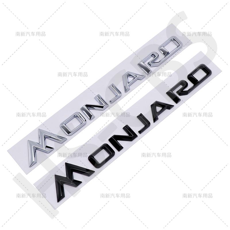 1Pcs 3D ABS MONJARO Letter Logo Auto Tailgate Emblem Monjaro Car Rear Trunk Badge Side Fender Decal Car Styling Auto Accessories