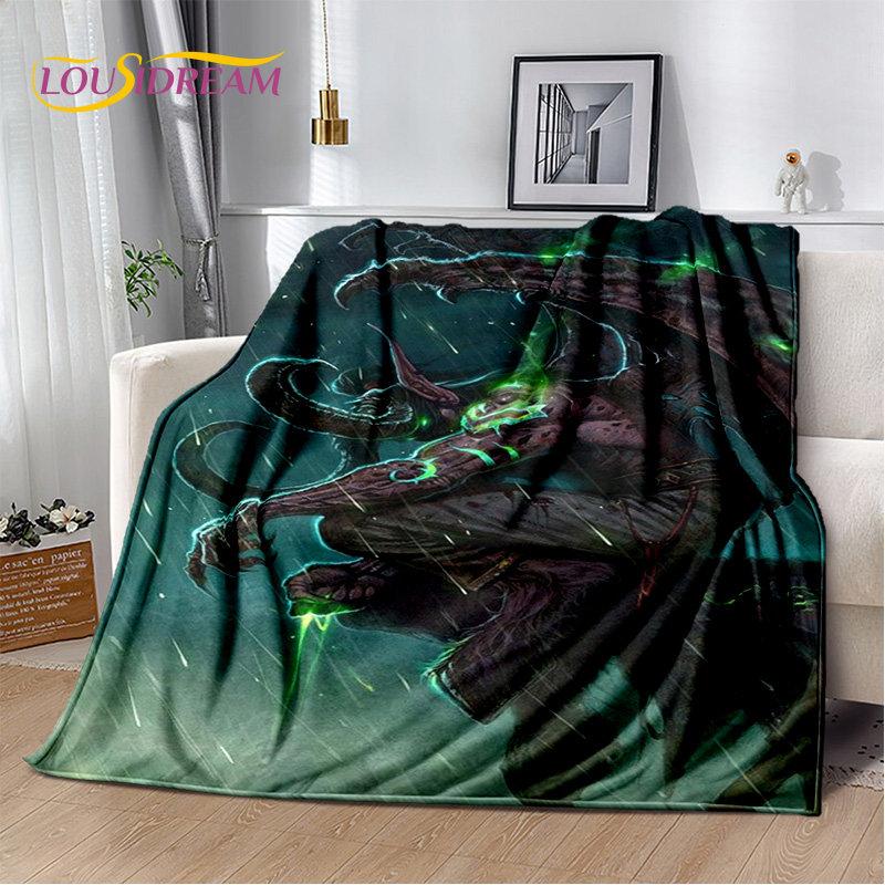 World of Warcraft, WOW, Game Gamer, weiche Plüschdecke, Flanelldecke, Überwurfdecke für Wohnzimmer, Schlafzimmer, Bett, Sofa, Picknick-Abdeckung