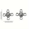 30 Antique Silver Lucky Chinese Knot Pendant Connectors Antique Bronze Alloy Pendant Chains Suitable for DIY Handmade Jewelry Ac
