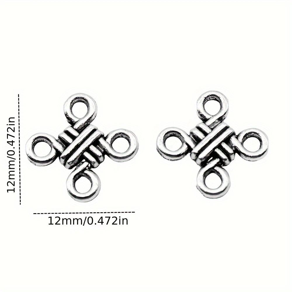 30 Antique Silver Lucky Chinese Knot Pendant Connectors Antique Bronze Alloy Pendant Chains Suitable for DIY Handmade Jewelry Ac