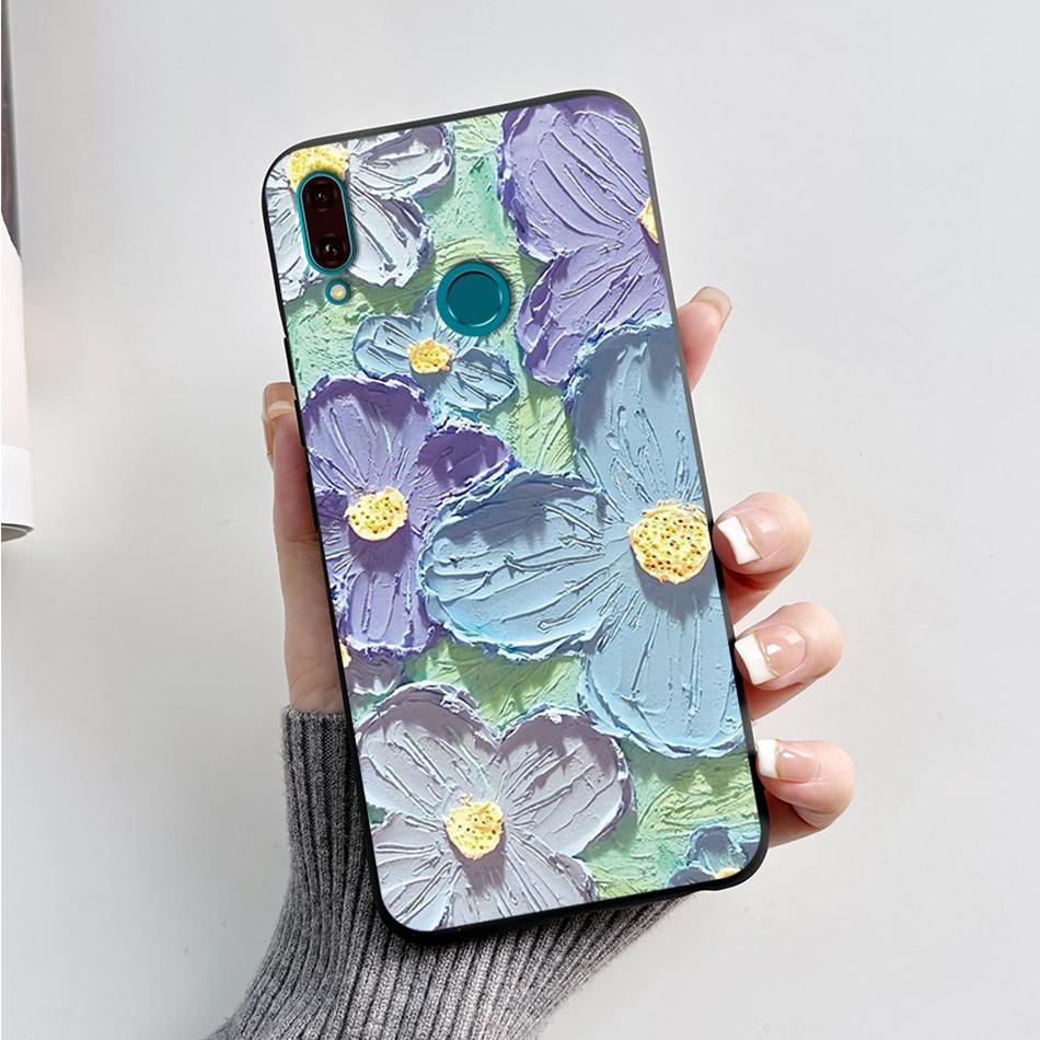 Silicone Case For Huawei Y9 2019 Case JKM-LX3 Cartoon Soft TPU Fundas Phone Cover For Huawei Y9 2019 Y 9 Cases Shockproof Coque