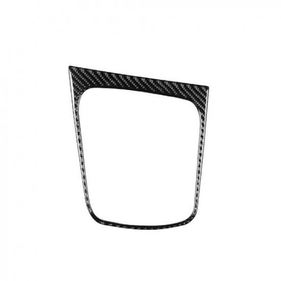 Black Carbon Fiber Center Gear Shift Panel Cover Trim For Seat Leon 2013-