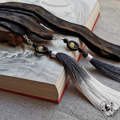 Xia Gu & Meng Gu Style Gradient Tassel Hairband - Hanfu Costume Forehead Accessory for Men & Women